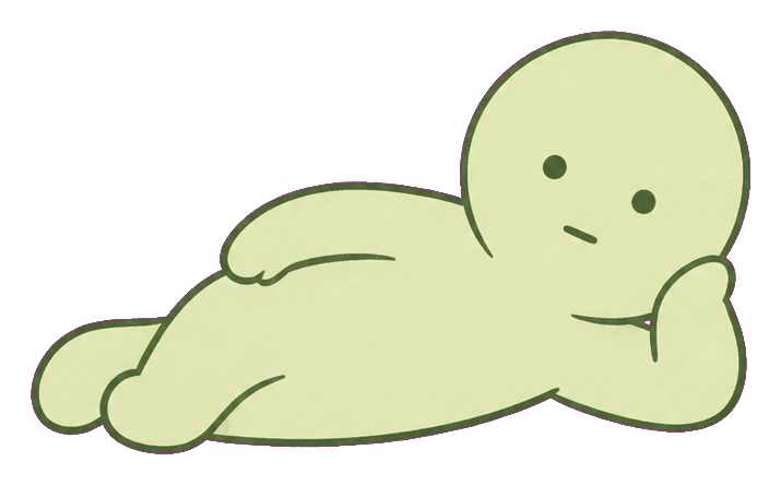 lounging Smiski illustration