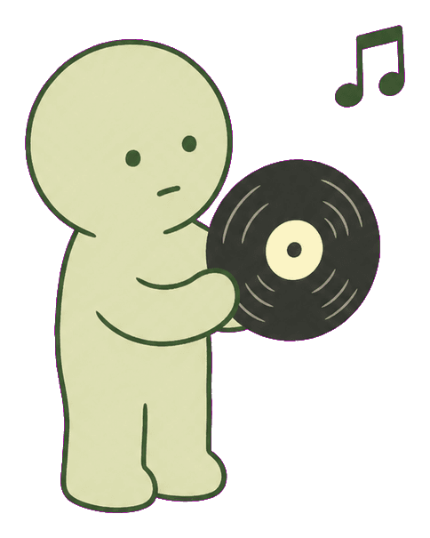 music Smiski illustration